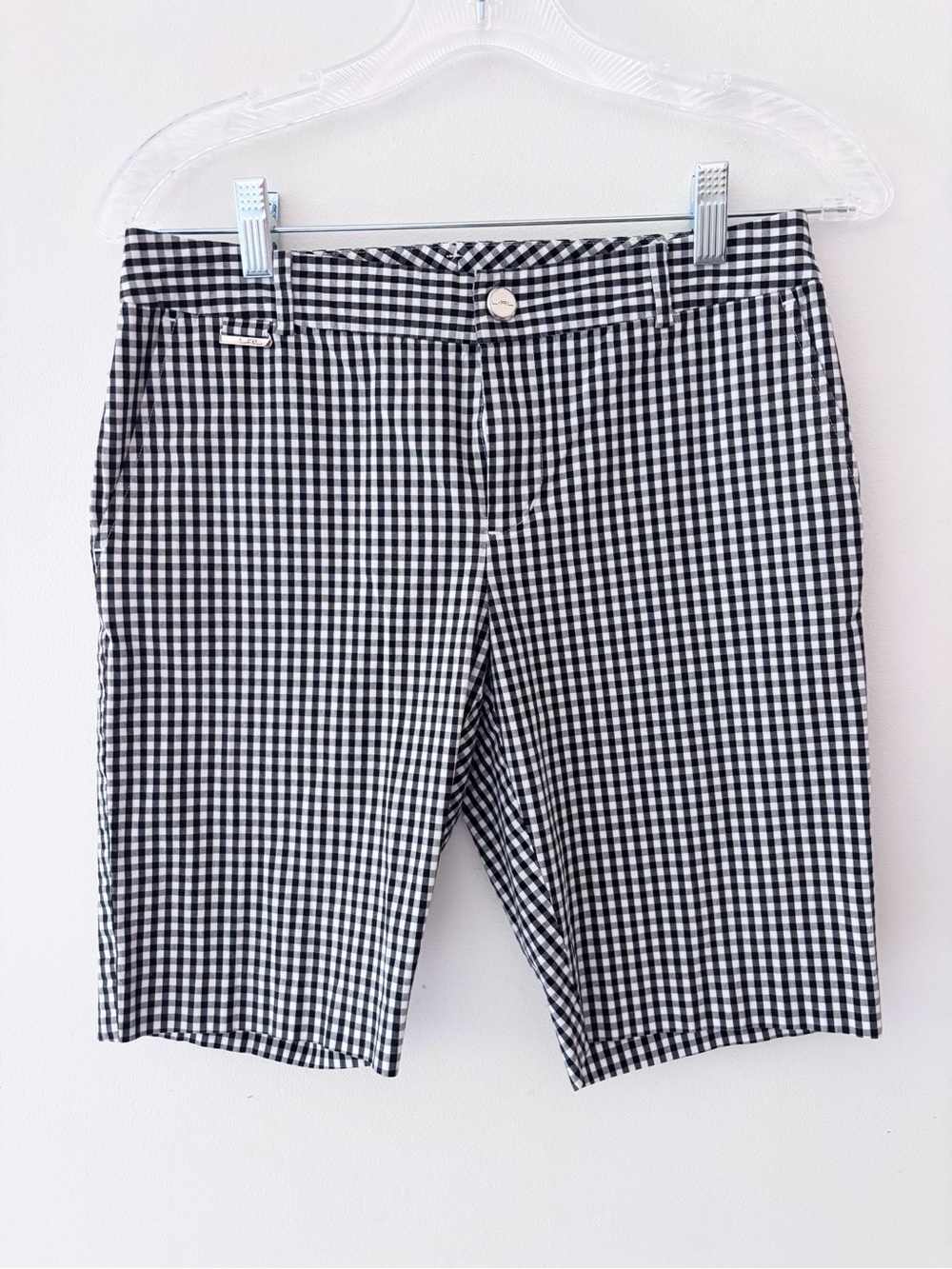 Lauren Ralph Lauren gingham bermuda shorts black white 2P preppy cotton golf